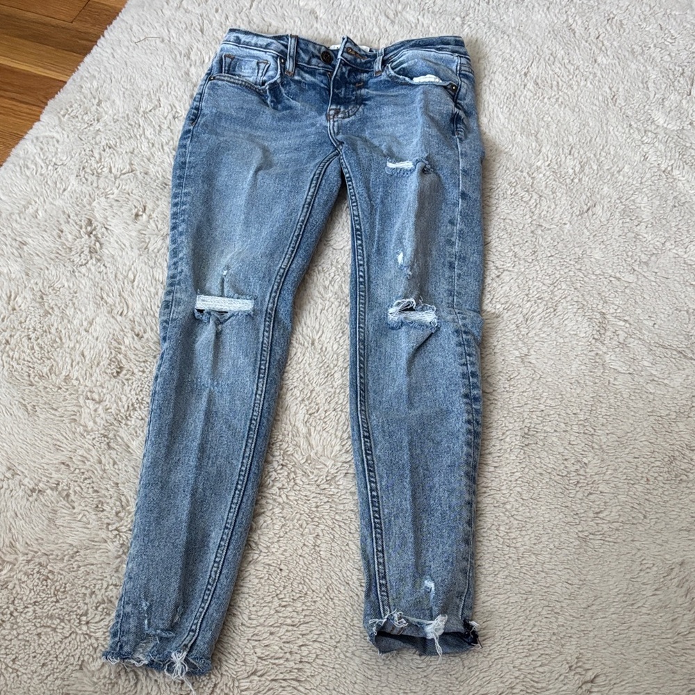 Vigoss Women's Distressed Skinny Jeans - Blue